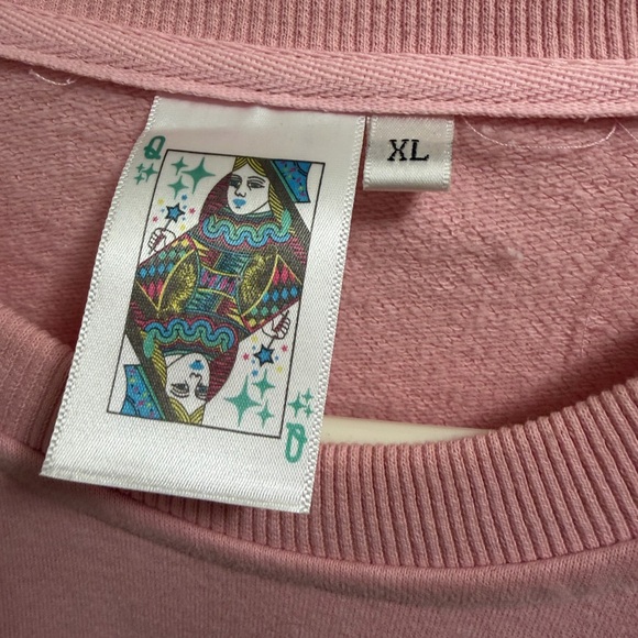 Queen of Sparkles Pink Embellished Sweater with Champagne Design - Picture 4 of 6